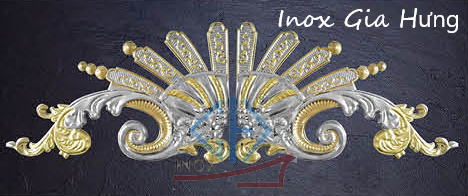 Vai cổng inox - HV đuôi công vàng trắng